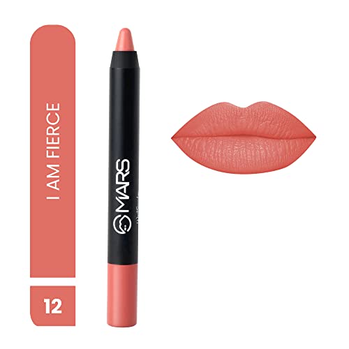 MARS Long Lasting Crayon Lipstick up to 12 Hours Stay | Matte Finish | Waterproof | Won't Smudge Won't Budge Lip Crayon (3.5 gm) (10-Girl Power)