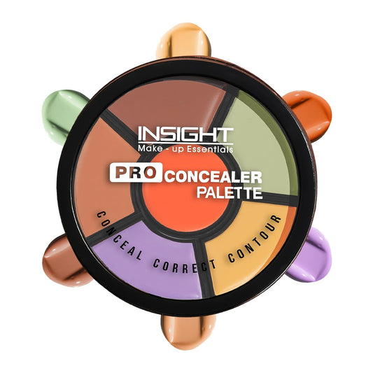 INSIGHT Pro Concealer Palette - Corrector|Full Coverage|Satin–Matte Finish|3 In 1 Conceal,Contour & Correct| Long Lasting|Waterproof|Easily Blendable| For All Skin Types - 15gm
