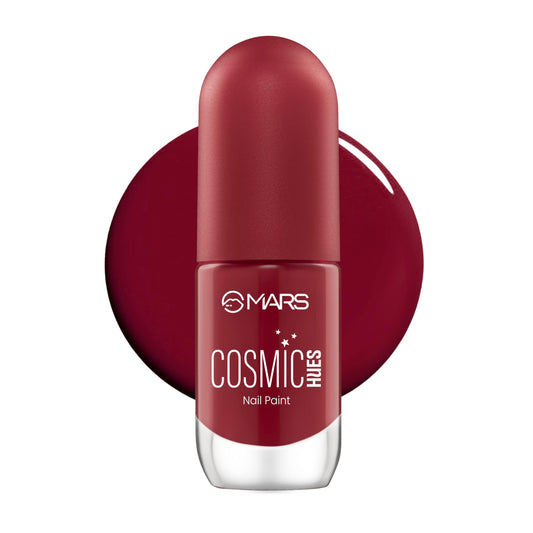 MARS Cosmic Hues Nail Paint (10.0 ml) (04-RIGEL RED) | Intense Color | Ultra-Glossy Shine | Long-Lasting & Chip-Resistant | Non-Sticky | Quick-Drying Formula