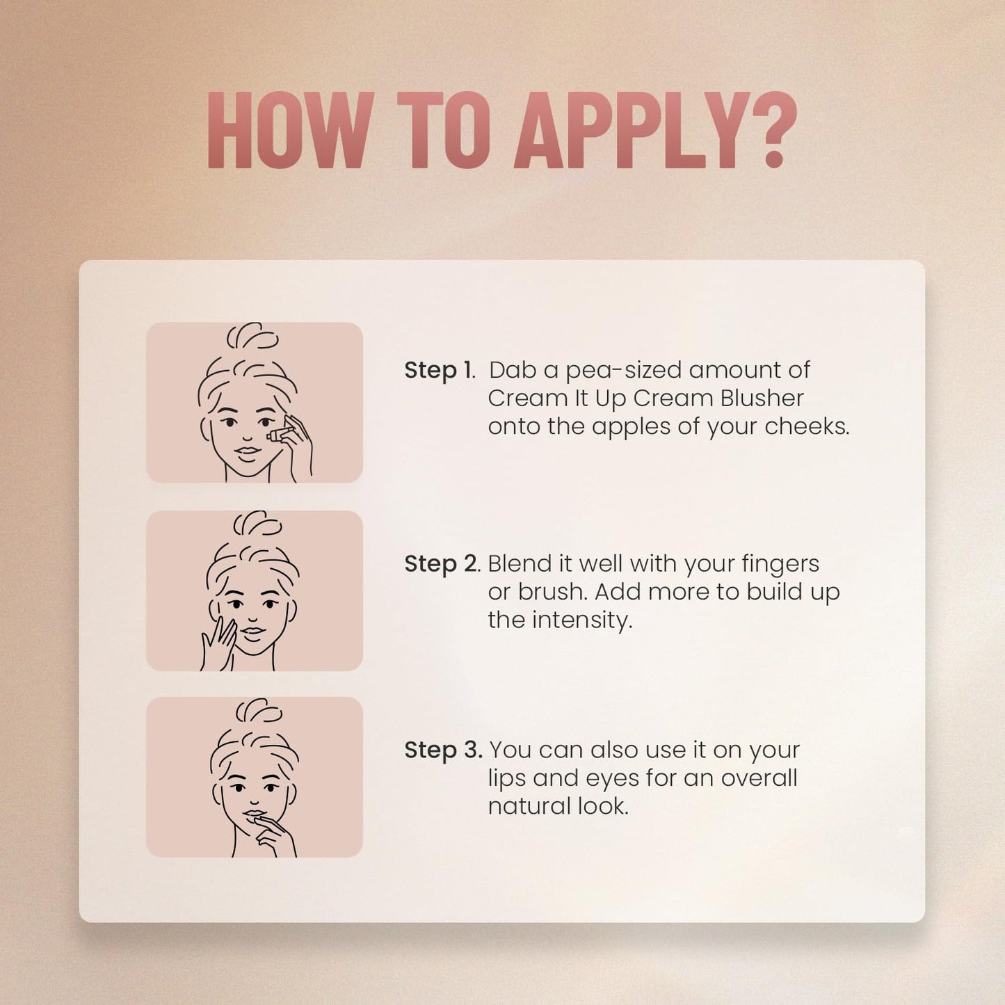 Swiss Beauty Cream It Up Blusher | Highly Pigmented | Long-lasting | Buildable & Blendable | All Skin Types | Shade- Cheeky Peach, 10ml