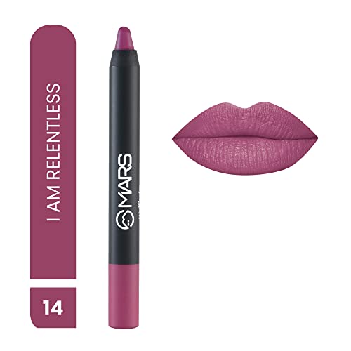 MARS Long Lasting Crayon Lipstick up to 12 Hours Stay | Matte Finish | Waterproof | Won't Smudge Won't Budge Lip Crayon (3.5 gm) (10-Girl Power)