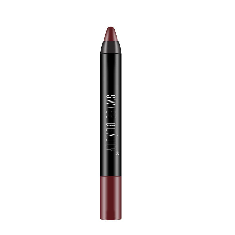 Swiss Beauty 12 Hrs. Stay Matte Lip Crayon, Artist Nude, 3g - Long Lasting, Waterproof, Super Stay, Matte Finish Lip Crayon, Long Wear, Crayon Lipstick
