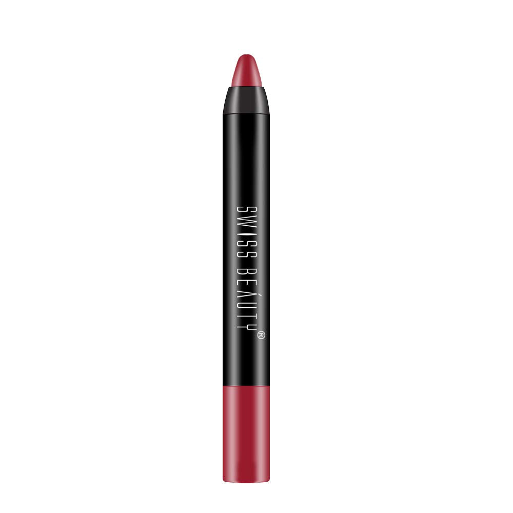 Swiss Beauty 12 Hrs. Stay Matte Lip Crayon, Artist Nude, 3g - Long Lasting, Waterproof, Super Stay, Matte Finish Lip Crayon, Long Wear, Crayon Lipstick