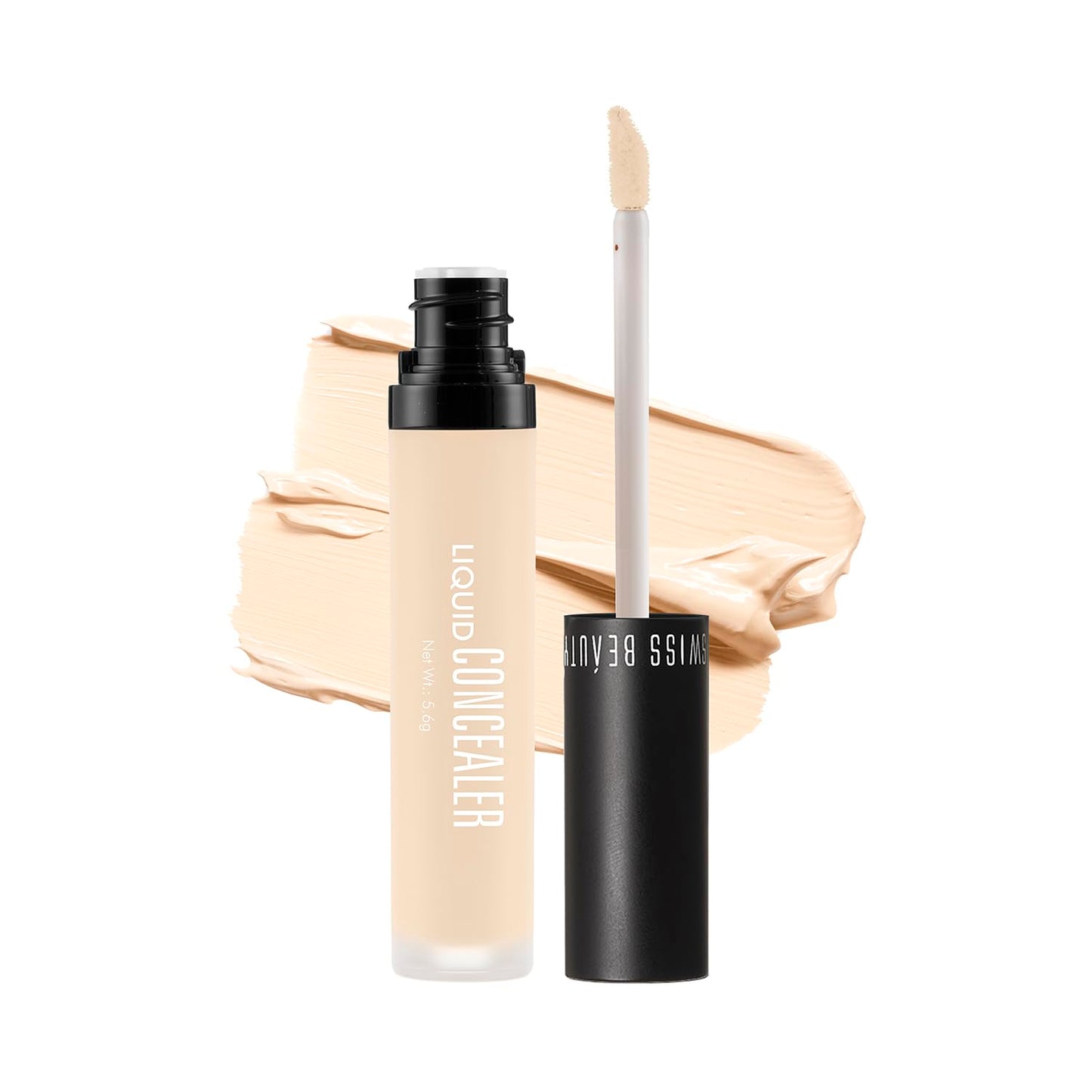 Swiss Beauty Liquid Light Weight Concealer With Full Coverage, Easily Blendable Concealer For Face Make-Up With Matte Finish | Shade- 04 Medium - Beige, 6g