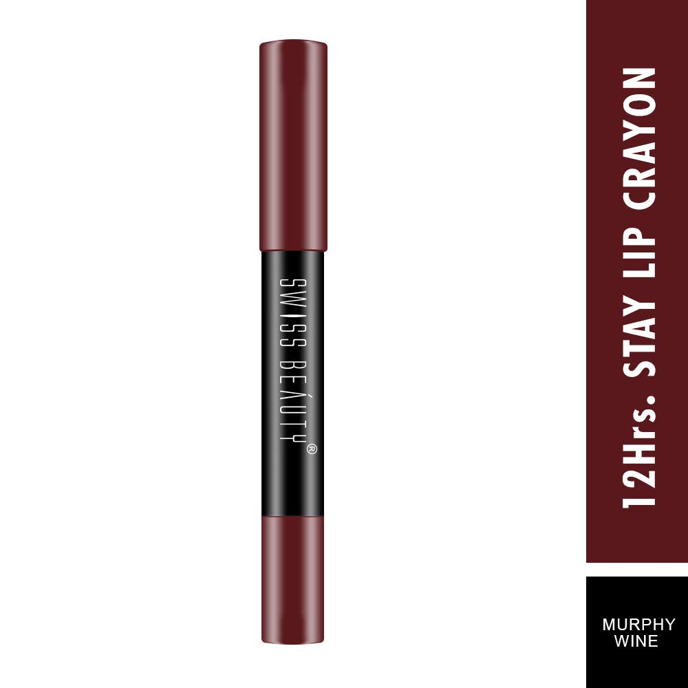 Swiss Beauty 12 Hrs. Stay Matte Lip Crayon, Artist Nude, 3g - Long Lasting, Waterproof, Super Stay, Matte Finish Lip Crayon, Long Wear, Crayon Lipstick