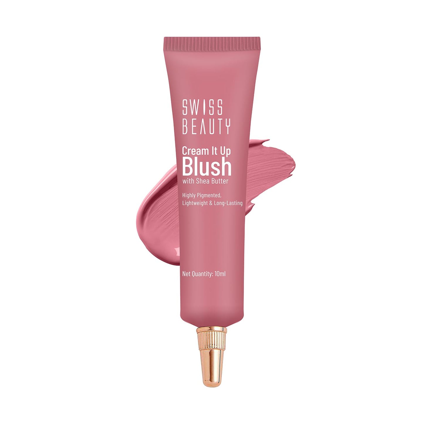 Swiss Beauty Cream It Up Blusher | Highly Pigmented | Long-lasting | Buildable & Blendable | All Skin Types | Shade- Cheeky Peach, 10ml