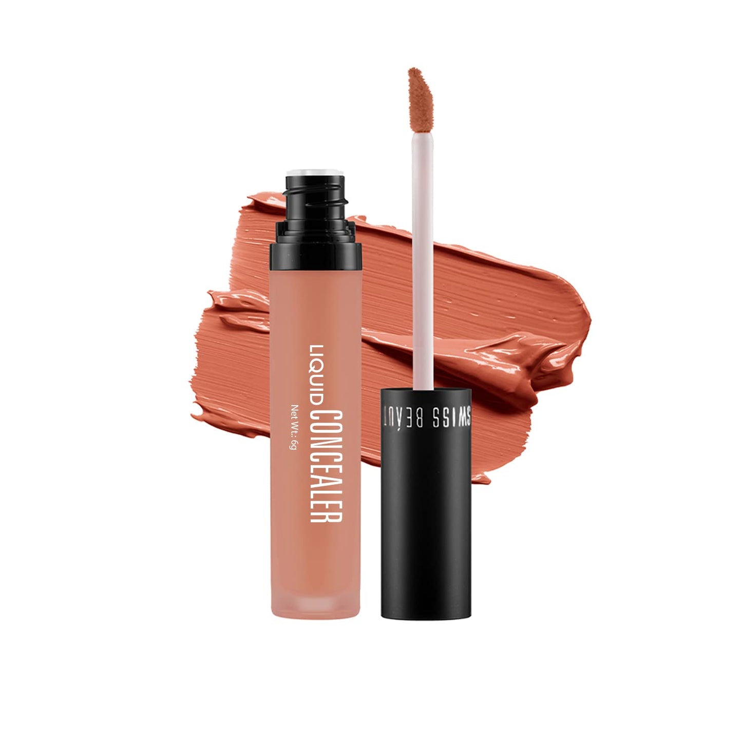 Swiss Beauty Liquid Light Weight Concealer With Full Coverage, Easily Blendable Concealer For Face Make-Up With Matte Finish | Shade- 04 Medium - Beige, 6g