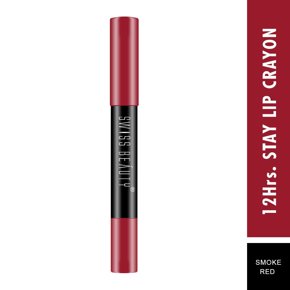 Swiss Beauty 12 Hrs. Stay Matte Lip Crayon, Artist Nude, 3g - Long Lasting, Waterproof, Super Stay, Matte Finish Lip Crayon, Long Wear, Crayon Lipstick