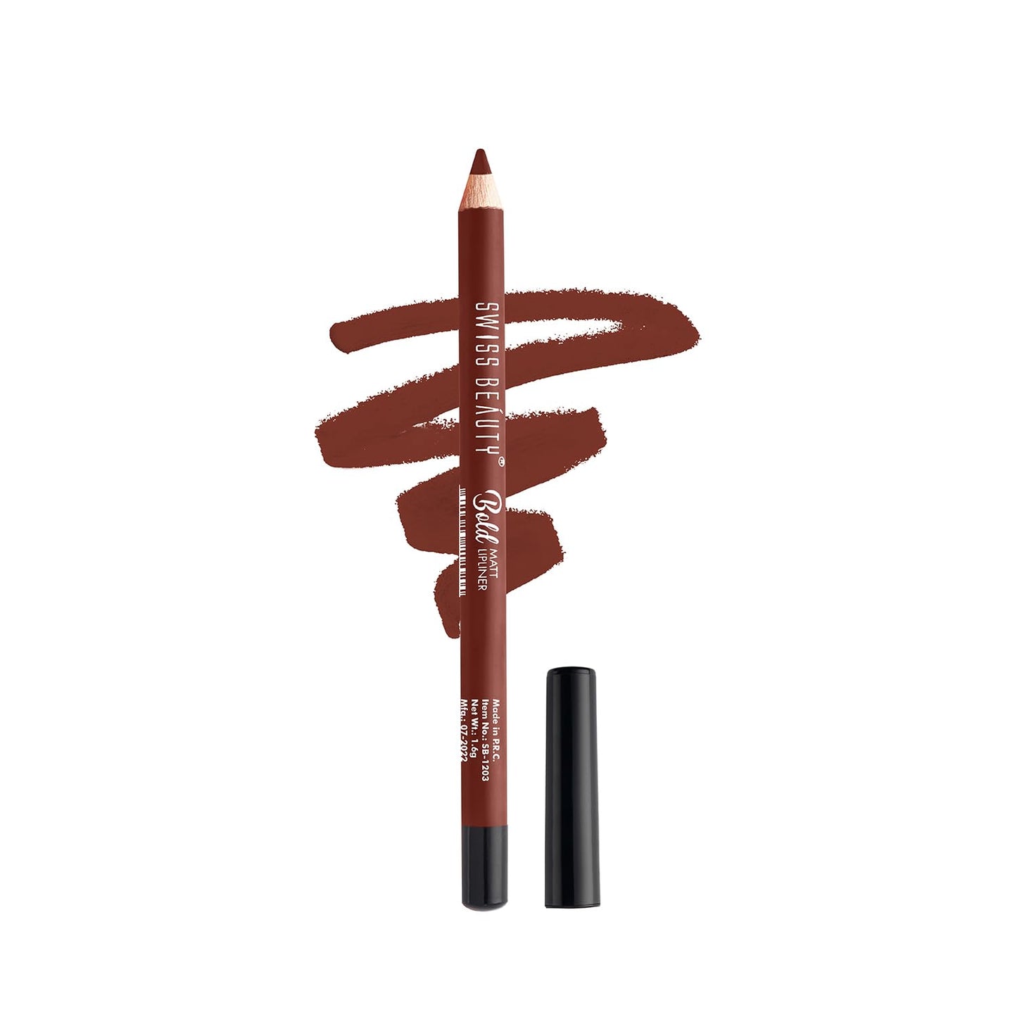 Swiss Beauty Bold Matt Lip Liner | Set of 12 | Long-lasting |Matte Finish | Non-drying, 19.2gm