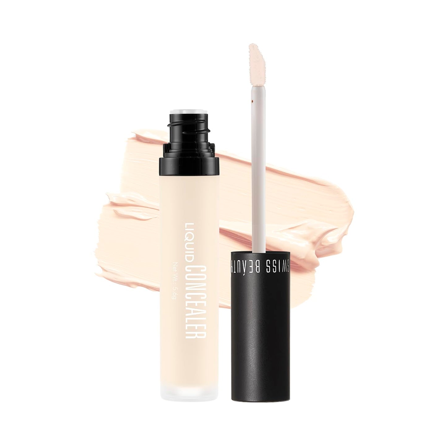 Swiss Beauty Liquid Light Weight Concealer With Full Coverage, Easily Blendable Concealer For Face Make-Up With Matte Finish | Shade- 04 Medium - Beige, 6g