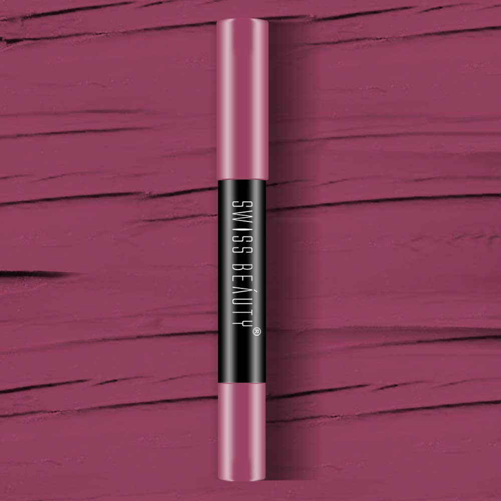 Swiss Beauty 12 Hrs. Stay Matte Lip Crayon, Artist Nude, 3g - Long Lasting, Waterproof, Super Stay, Matte Finish Lip Crayon, Long Wear, Crayon Lipstick