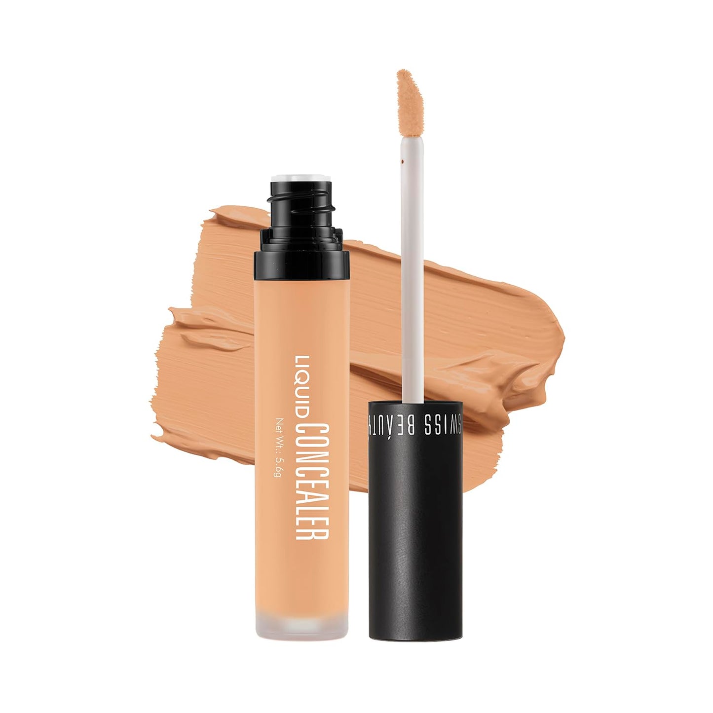 Swiss Beauty Liquid Light Weight Concealer With Full Coverage, Easily Blendable Concealer For Face Make-Up With Matte Finish | Shade- 04 Medium - Beige, 6g