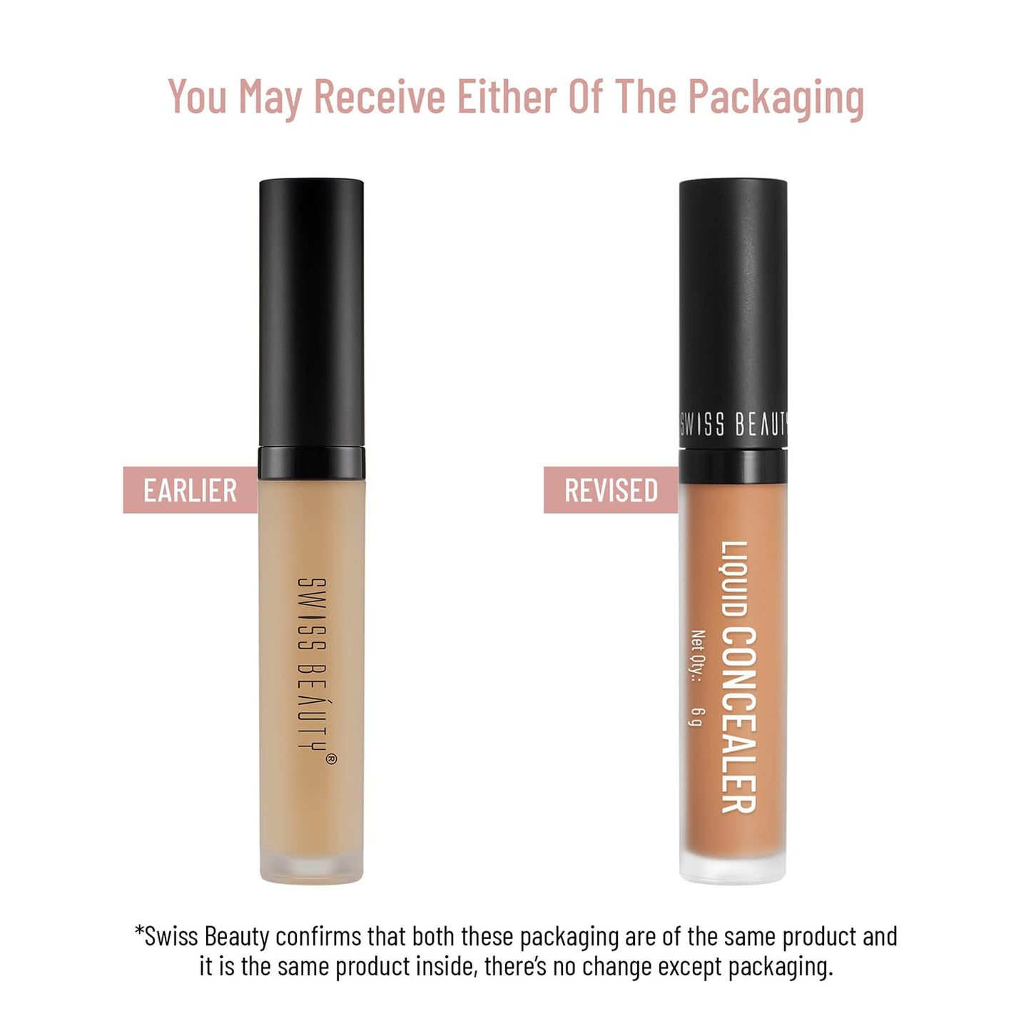 Swiss Beauty Liquid Light Weight Concealer With Full Coverage, Easily Blendable Concealer For Face Make-Up With Matte Finish | Shade- 04 Medium - Beige, 6g