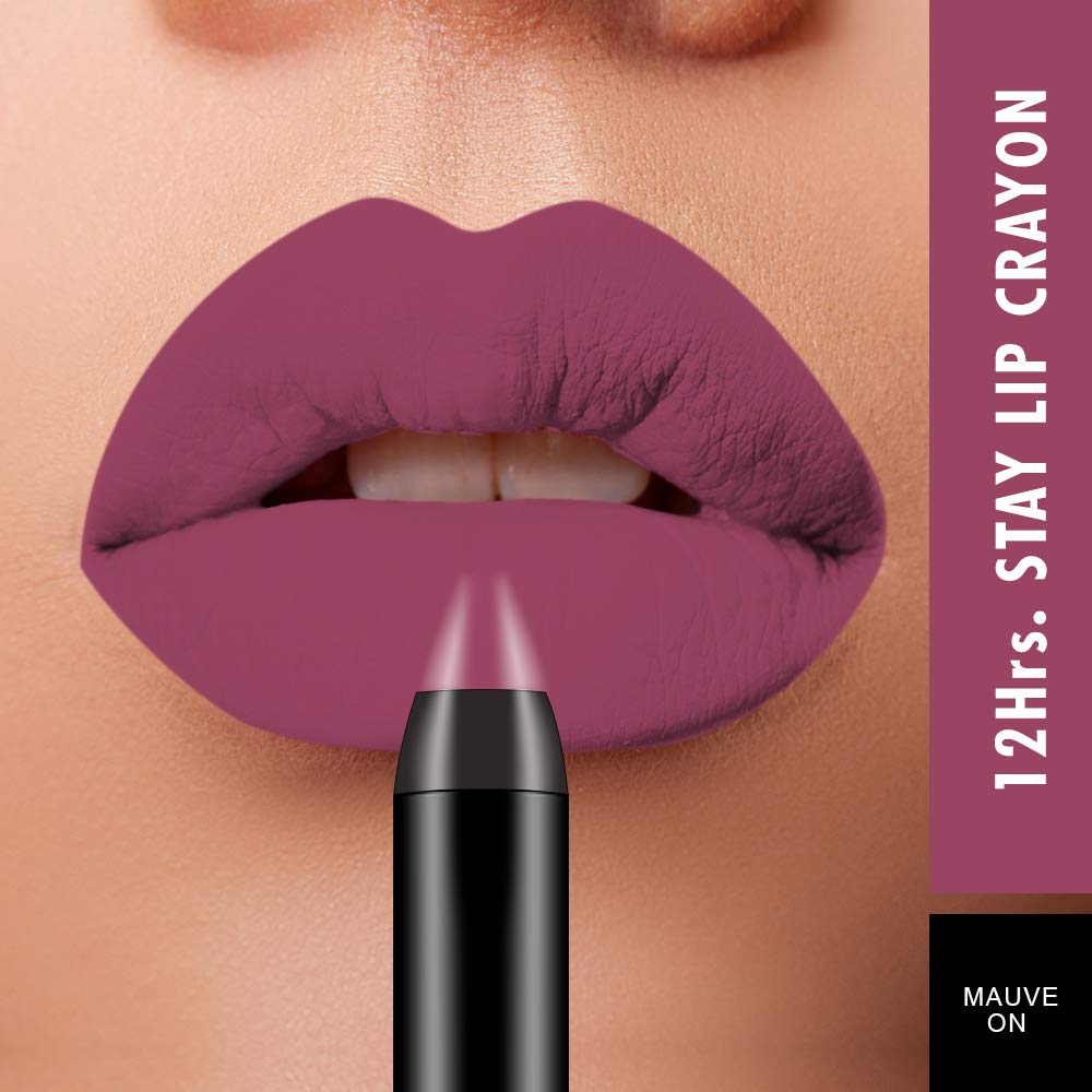 Swiss Beauty 12 Hrs. Stay Matte Lip Crayon, Artist Nude, 3g - Long Lasting, Waterproof, Super Stay, Matte Finish Lip Crayon, Long Wear, Crayon Lipstick