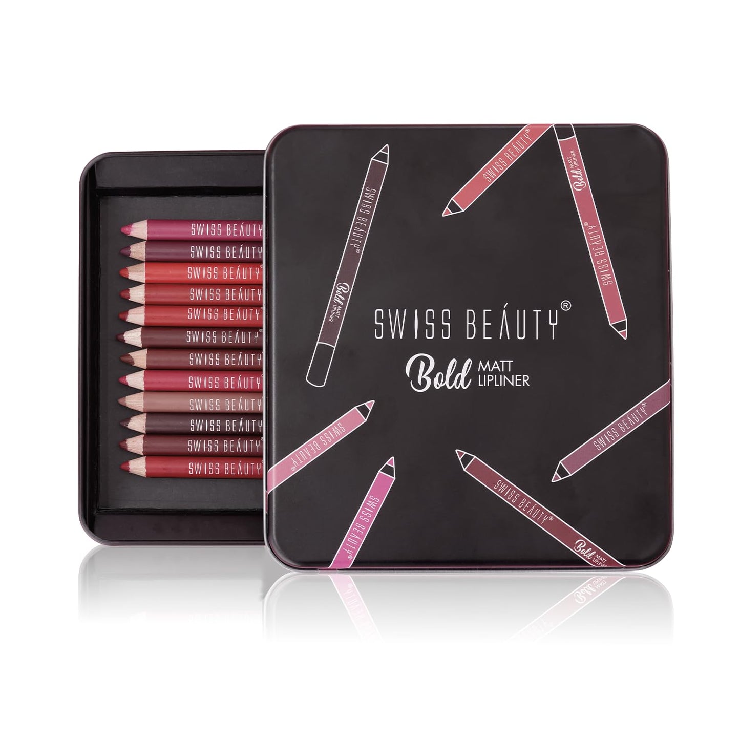Swiss Beauty Bold Matt Lip Liner | Long-lasting |Matte Finish | Non-drying | Shade-12, 1.6gm