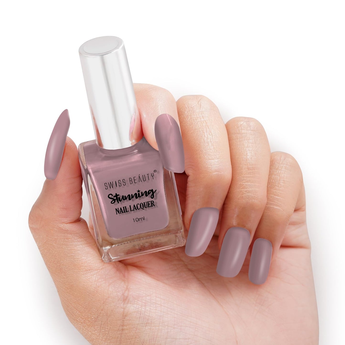 SWISS BEAUTY Stunning Matte Finish Nail Lacquer | Chip Resistant, Quick Drying Nail Paint | Highly Pigmented With High Shine Nail Polish | Shade - Brown Teddy,10 Ml