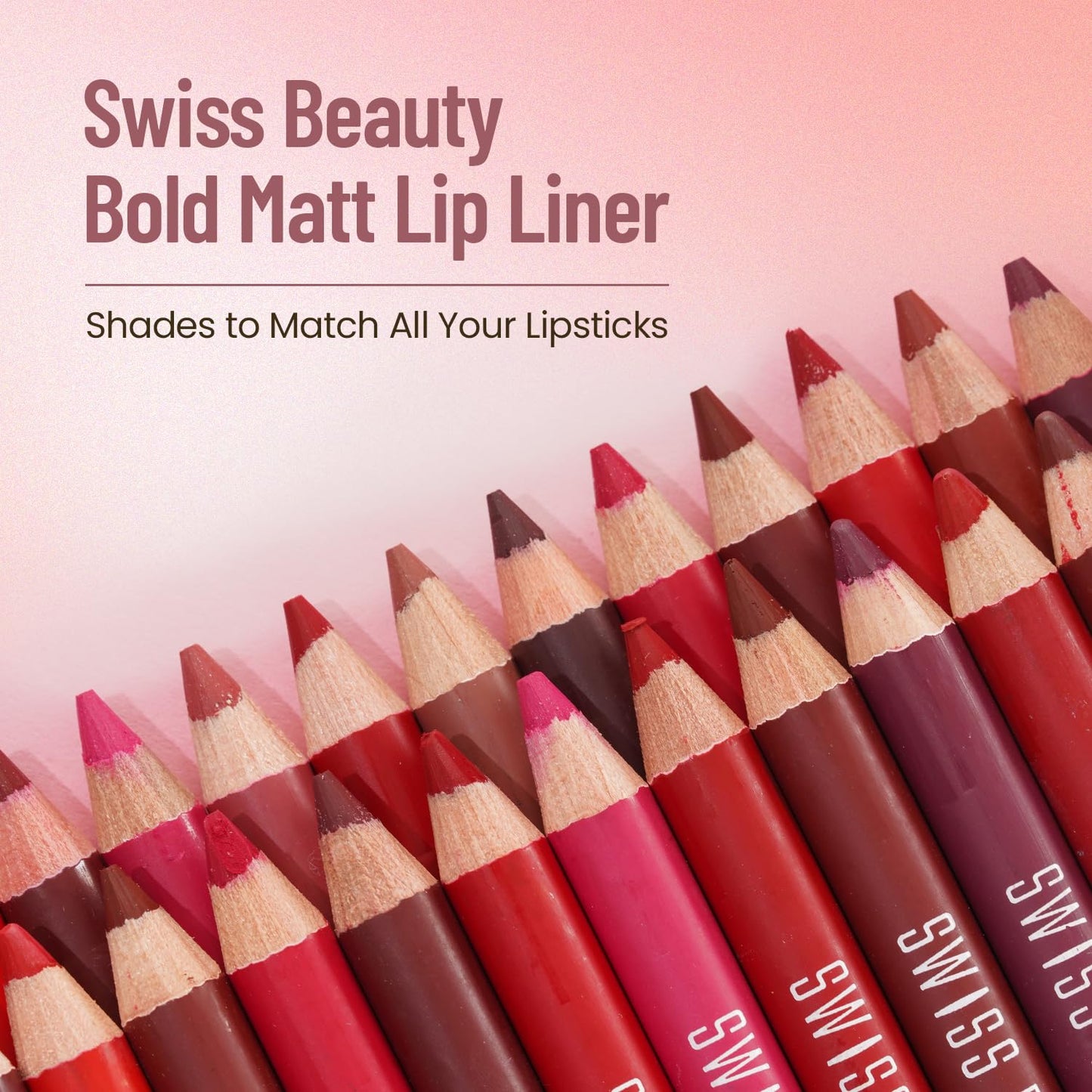 Swiss Beauty Bold Matt Lip Liner | Long-lasting |Matte Finish | Non-drying | Shade-12, 1.6gm