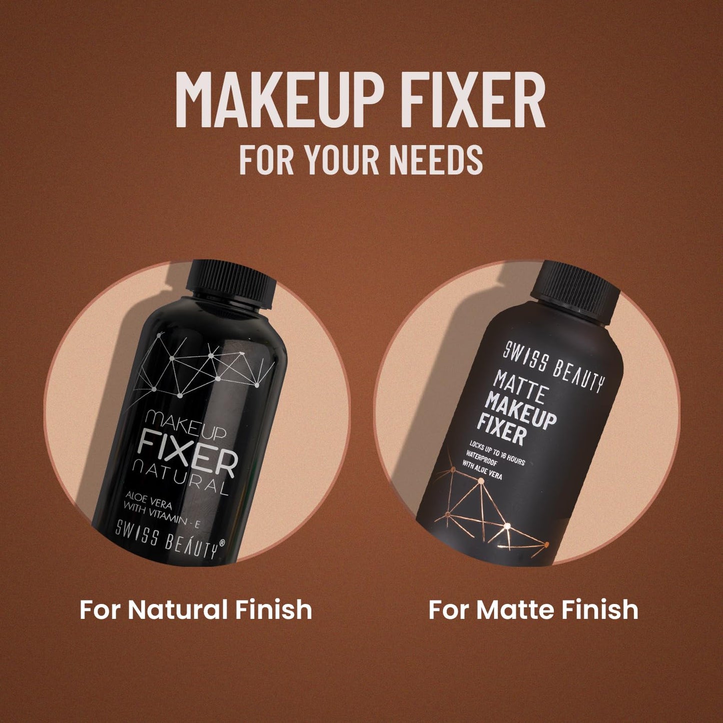 Swiss Beauty Matte Makeup Fixer | 16 Hours Matte Finish | With Vitamin E and Aloe Vera | Waterproof | 70ml