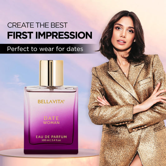 Bella Vita Luxury Date Woman Long Lasting Perfume for Women | EDP 100ml | Pink Pepper, Jasmine & Vanilla | Floral, Woody & Fruity Premium | Fragrance You’ll Love