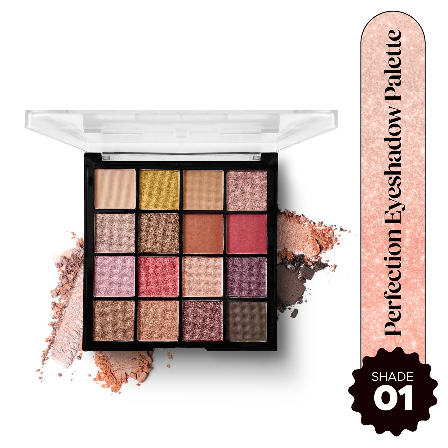 Hilary Rhoda Perfection Eyeshadow Palette|Highly Pigmented Eyeshadow Palette|Matte&Shimmer Finish|Long Lasting Eyeshadow For Women|Blendable Eyeshadow|20.8G|16 Shades (Shade 3),Multicolor